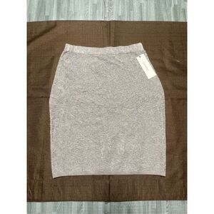 Calvin Klein Women's Pull-On Floral Jacquard Sweater Skirt Blush Size S Gray